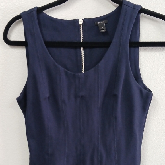 J. Crew Classic Navy Midi Dress - Picture 2 of 7